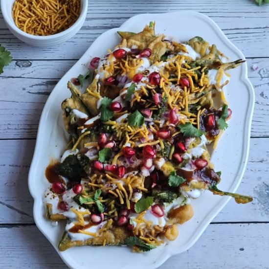 Spinach Papdi Chaat