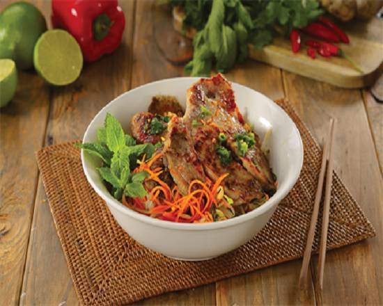 Pork Chops Vermicelli Salad Bún Sườn Nướng