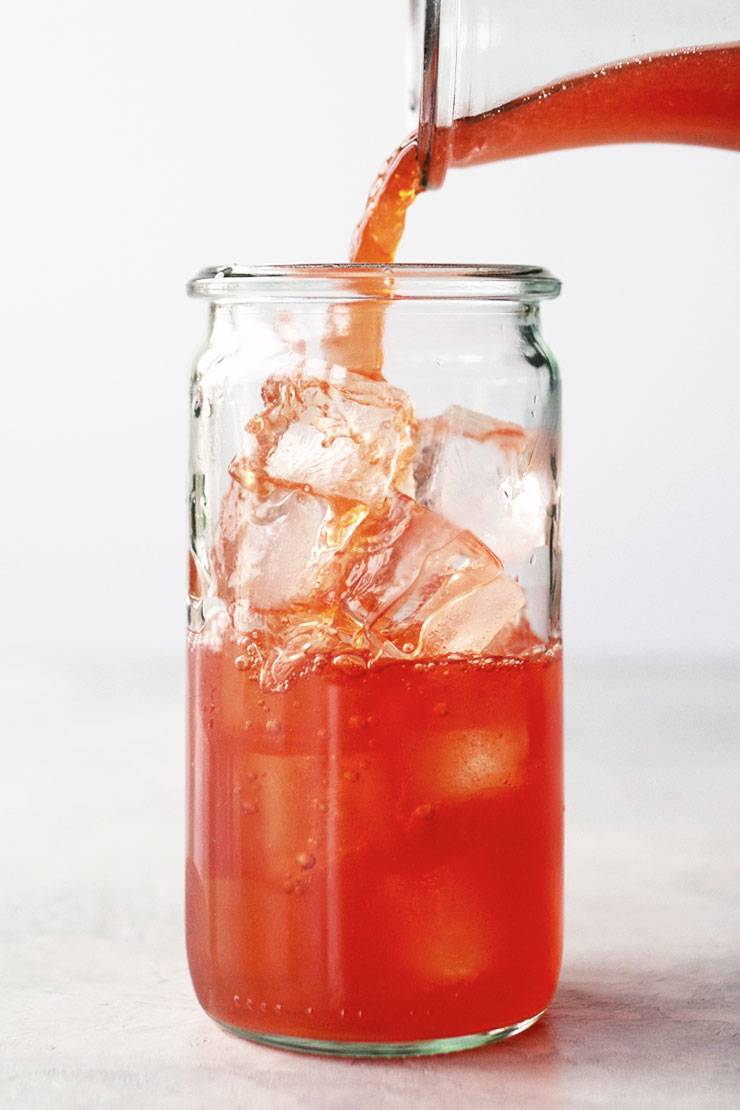 Homemade Raspberry Iced Tea