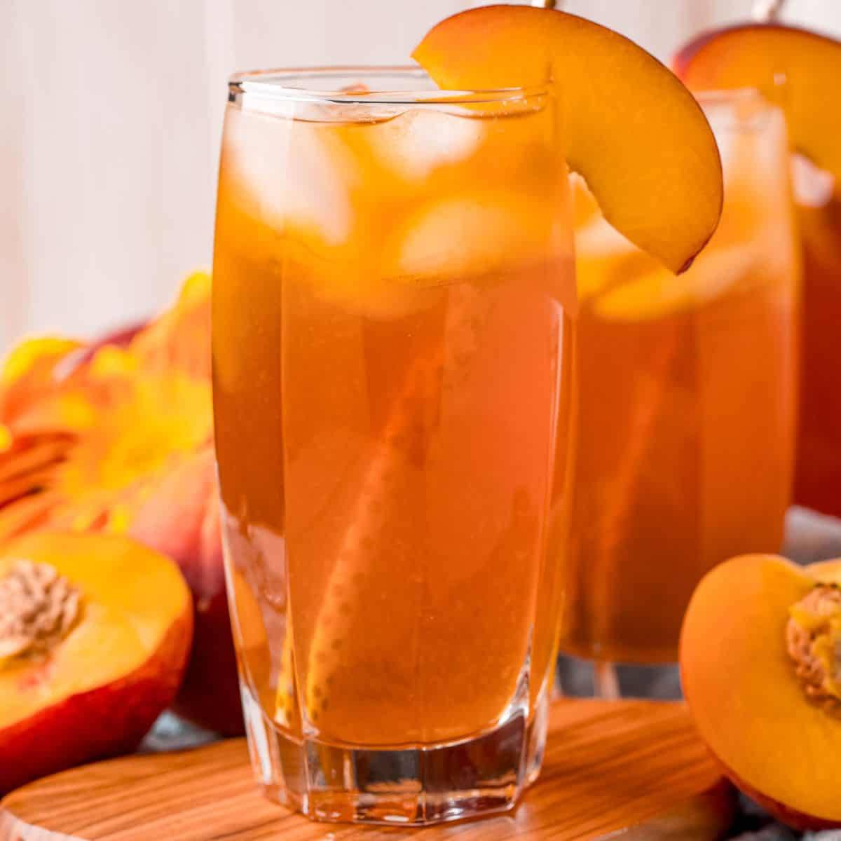Homemade Peach Iced Tea