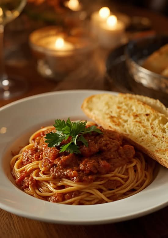 WEEK 4- Spaghetti Bolognese and Garlic Bread