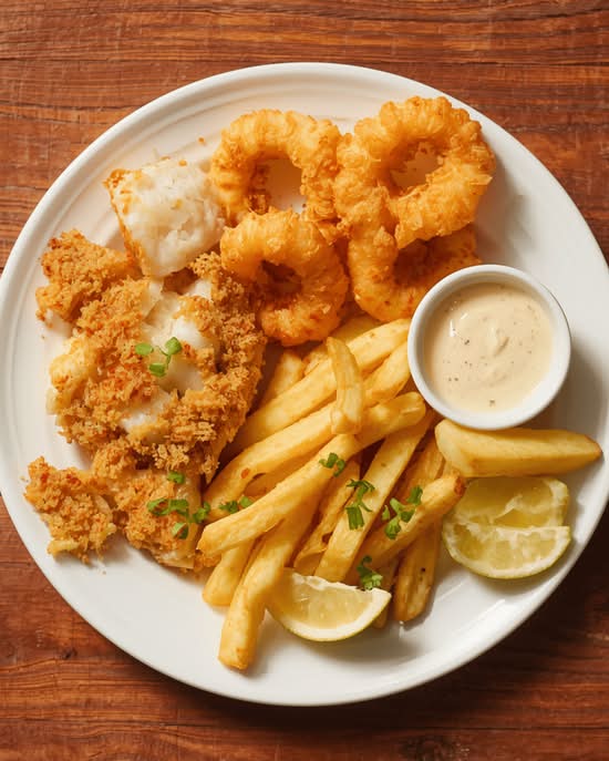 Crispy Seafood Combo (m)