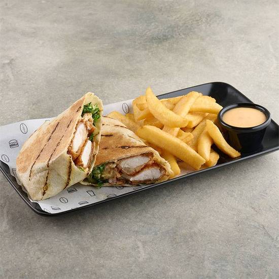 Chicken Caesar Wrap with Fries