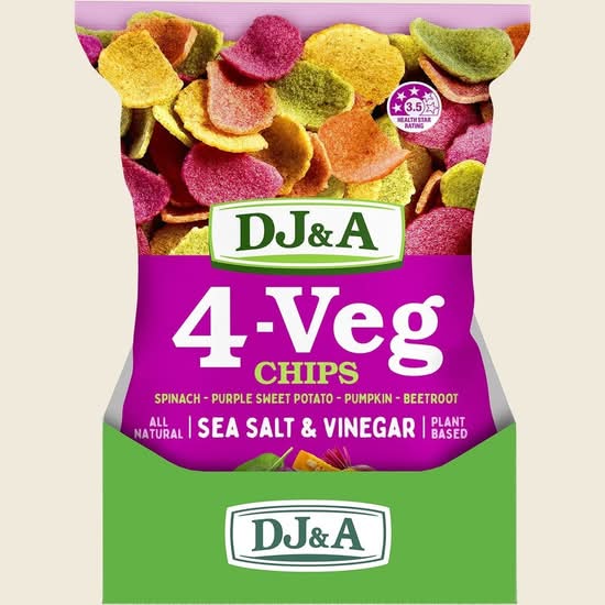DJ&A 4-Veg Chips Salt & Vinegar 90g