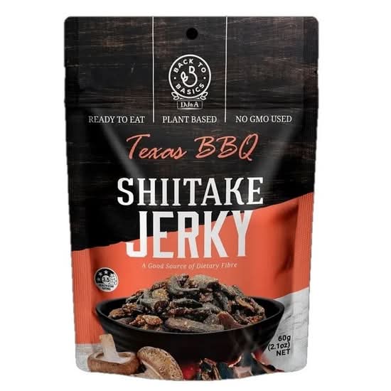 DJ & A Vegan Shiitake Jerky Texas BBQ 60g