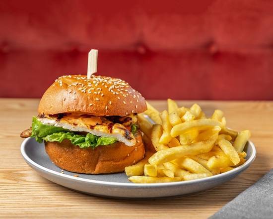 Swiss Mushroom Burger (V)