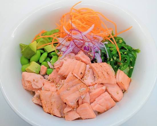Grilled Salmon Poke Bowl