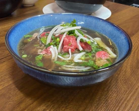 Rice Noodles Soup with Rare Beef Phở Tái