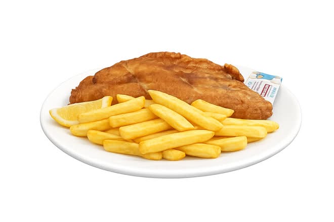 Battered Barramundi & Chips