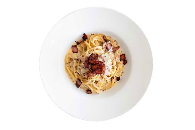 Couch Dining: Spaghetti Carbonara Pasta Duo