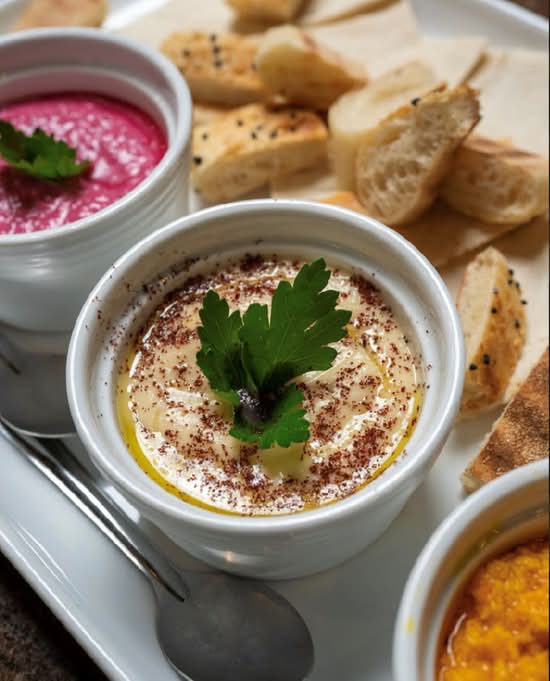 Trio of Dips with Turkish Bread