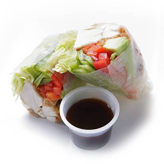 Crispy Chicken and Avocado Rice Paper roll
