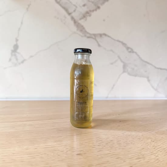 100%25 Organic Peach Iced tea : 350ml glass