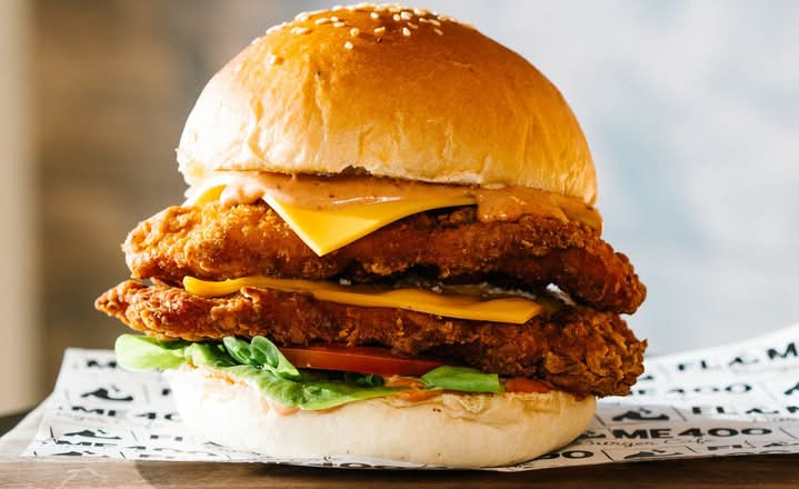 DBL Chicken Deluxe Burger 🌶️