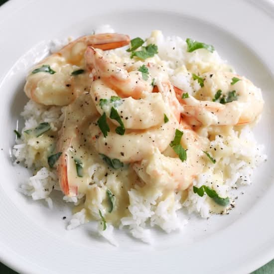 Creamy Garlic Prawns