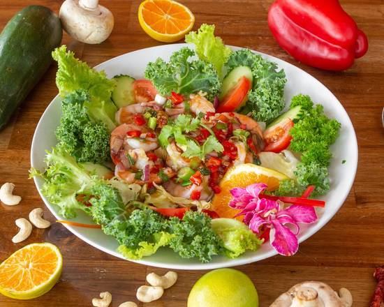 Pad Garlic Prawns