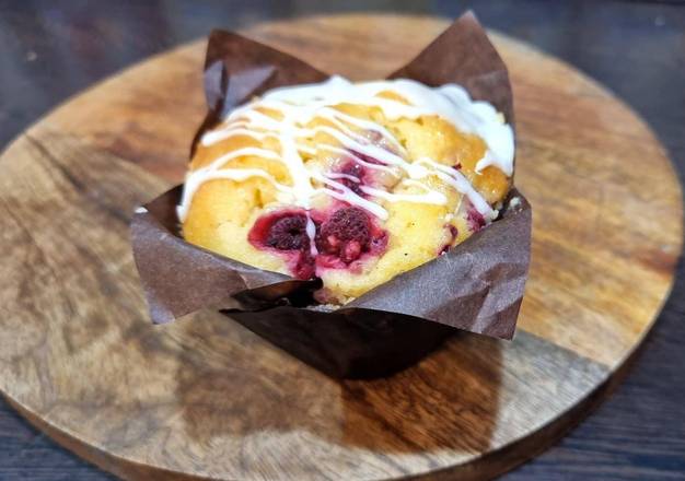 Raspberry White Chocolate Muffin