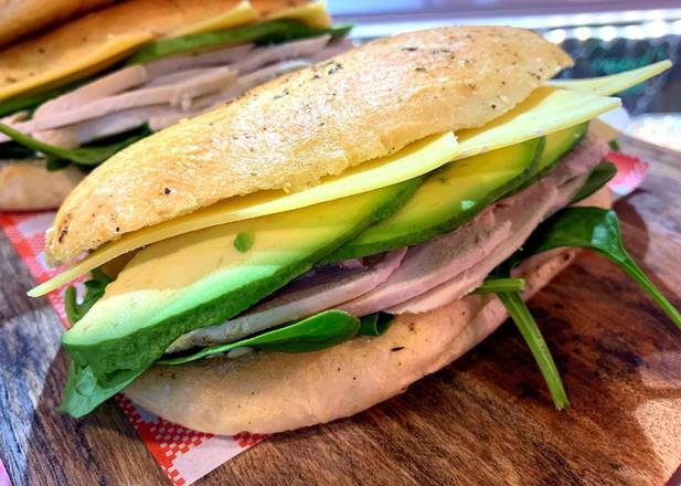 Chicken, Avocado and Cheese Focaccia
