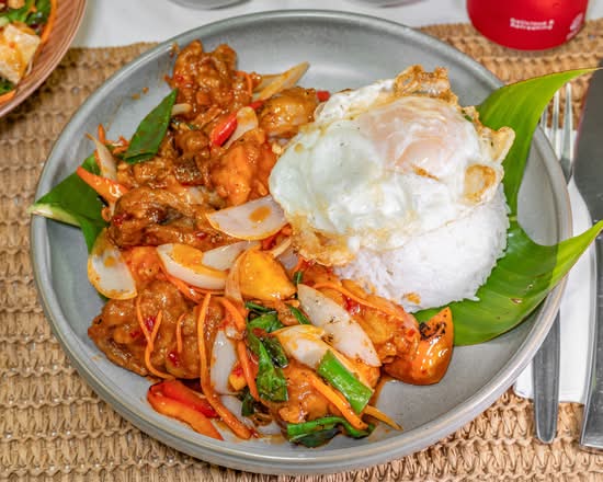 Sweet and Sour Chicken with Rice (GF)