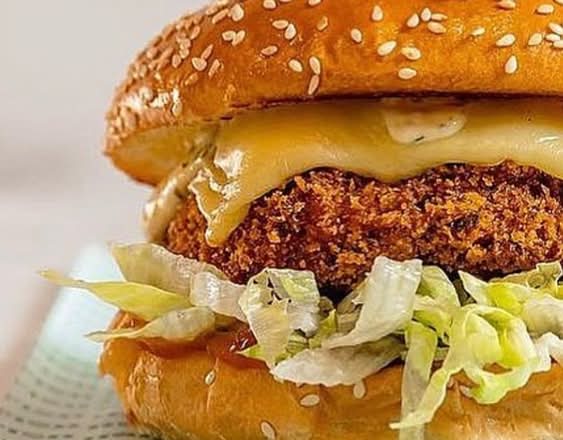 Crumbed Mushroom Burger