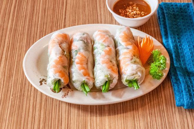 Rice Paper Rolls with Prawn and Pork (4) Gỏi cuốn tôm thịt