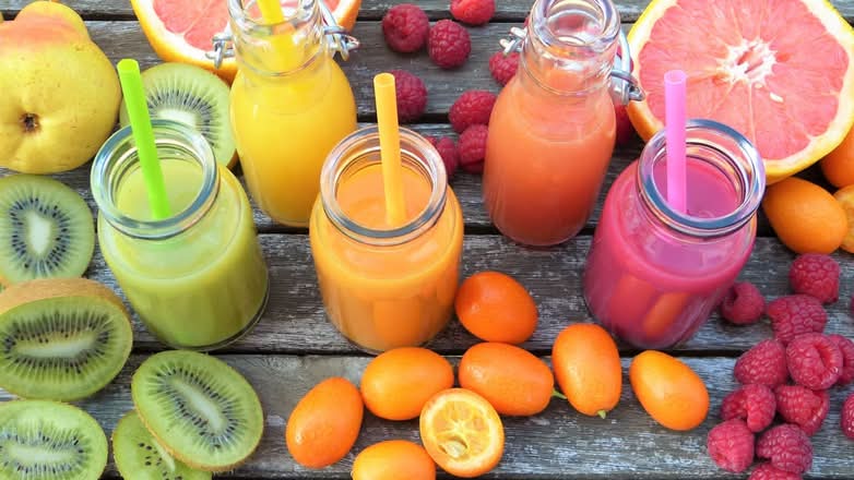 Freshly pressed Juices