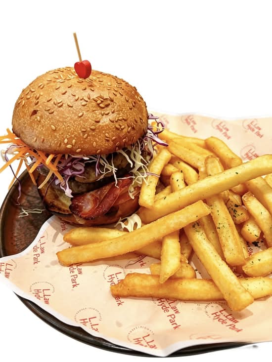L.Law Beef Burger with Fries