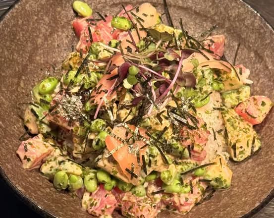 Tuna Sashimi (i) and Avocado Rice (GF)