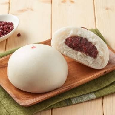Steamed red bean buns 2pcs