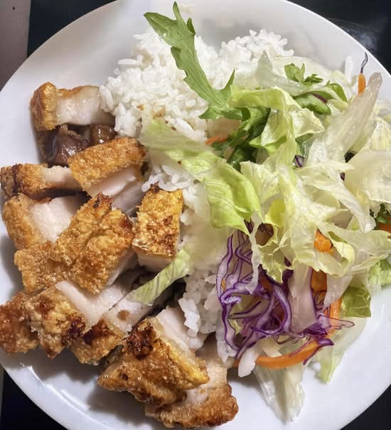 Roast Pork Belly Rice Dish