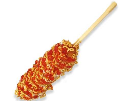 Crunchy Ramen Hot Dog