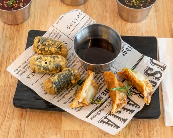 Mandoo Dumplings and Gim Mari Seaweed Rolls