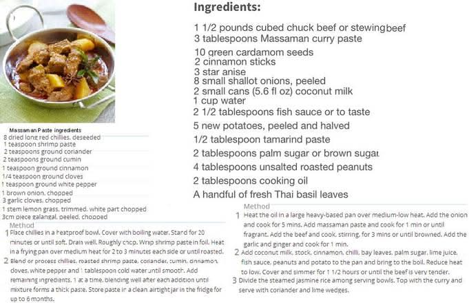 Beef Massaman-Thai(GF)