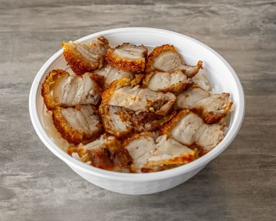 Crispy Pork Belly Rice Bowl