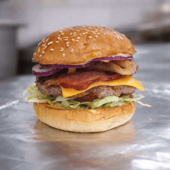 Bacon Cheese Burger with Chips