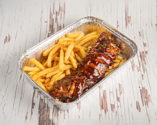 USA Smoky Pork Ribs and Chips