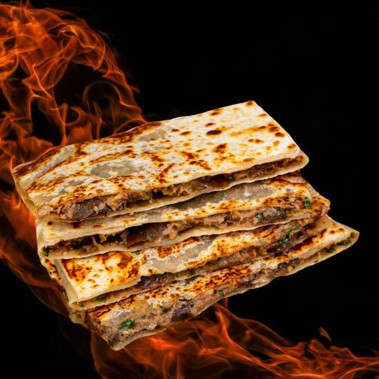 Chicken, Mushroom, and Cheese Gozleme