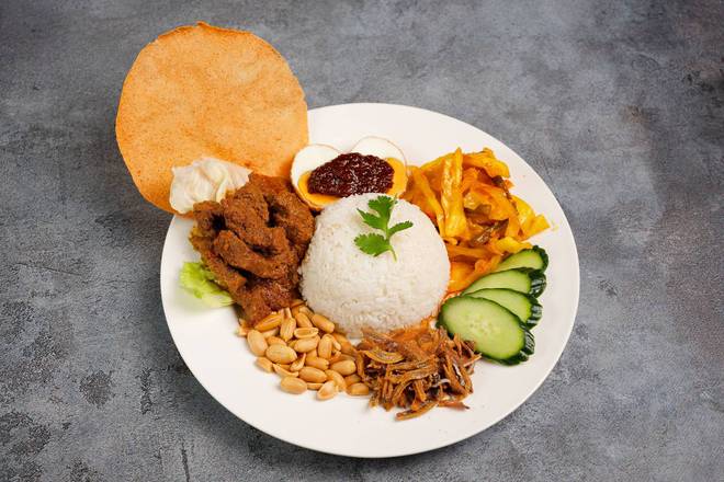 Nasi Lemak Beef Rendang