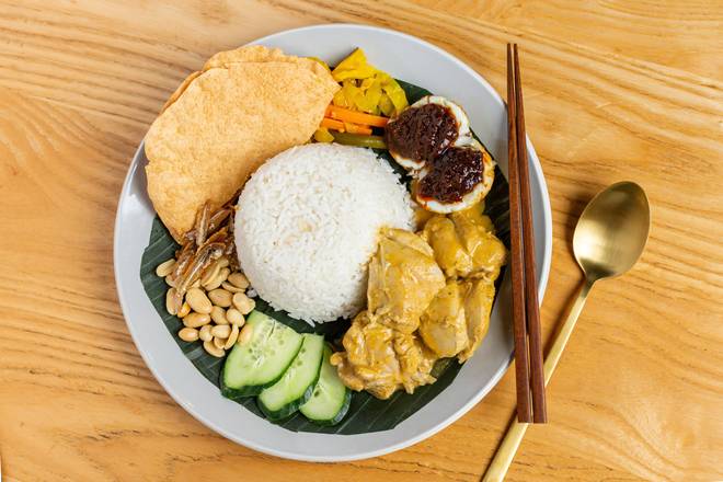 Nasi Lemak Curry Chicken
