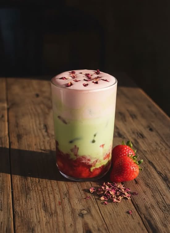 Strawberry Matcha Latte