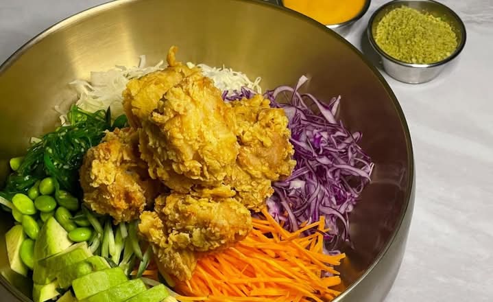 Korean Fried Chicken Poke Bowl