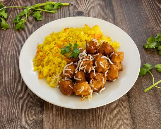 Honey Chicken with Steamed Rice