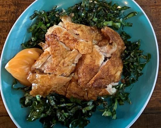 Half Deep Fried Crispy Skin Chicken
