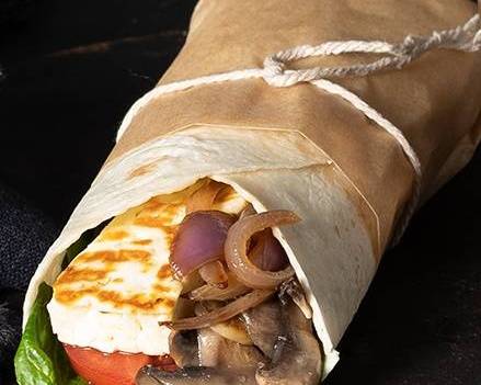 Haloumi and Veggie Brekkie Wrap (V)