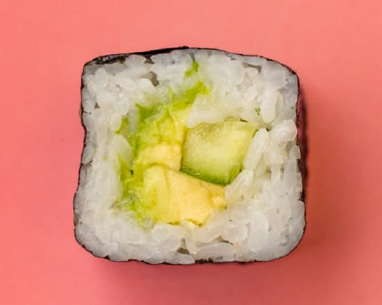 Avocado and Cucumber Maki Roll