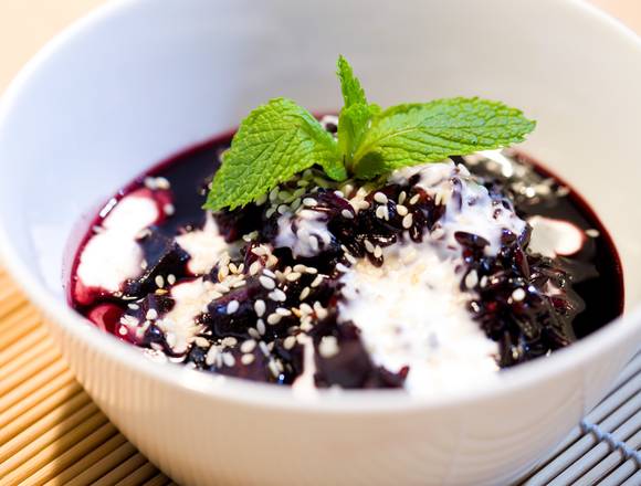 Black Sticky Rice Pudding with Taro