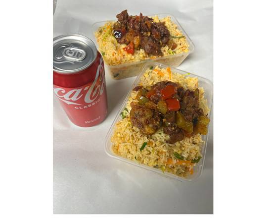 Fried Rice with Devilled Chicken, Chilli Paste & Gravy