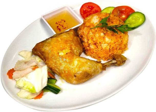 CRISPY CHICKEN WITH TOMATO RICE