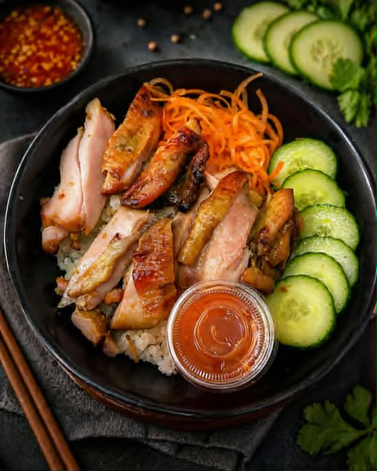 Grilled Chicken Honey Rice Bowl