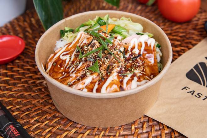 Salmon Teriyaki Bowl (A)